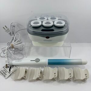 Conair Instant Heat 1.5-inch Hair Rollers Clips + Conair Curling Wand Lot TESTED